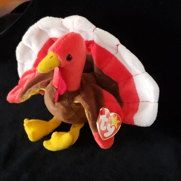 Vintage 1997 "Gobbles" Turkey Beanie Baby PE Pell - Picture 2 of 9
